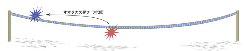 羅網事故 推定発生状況(横から)
